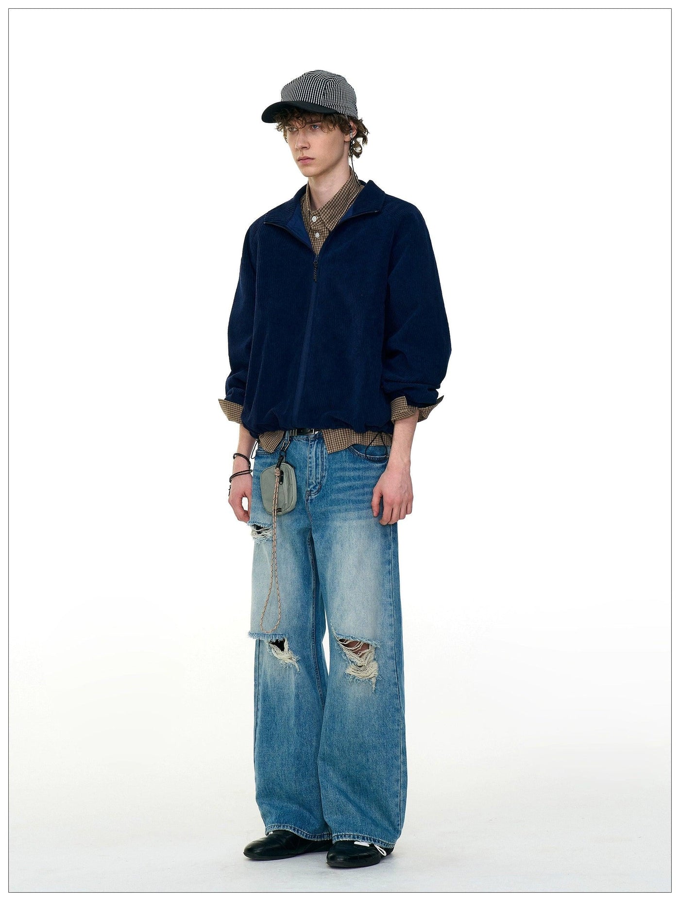 Versatile Zip Up Corduroy Jacket