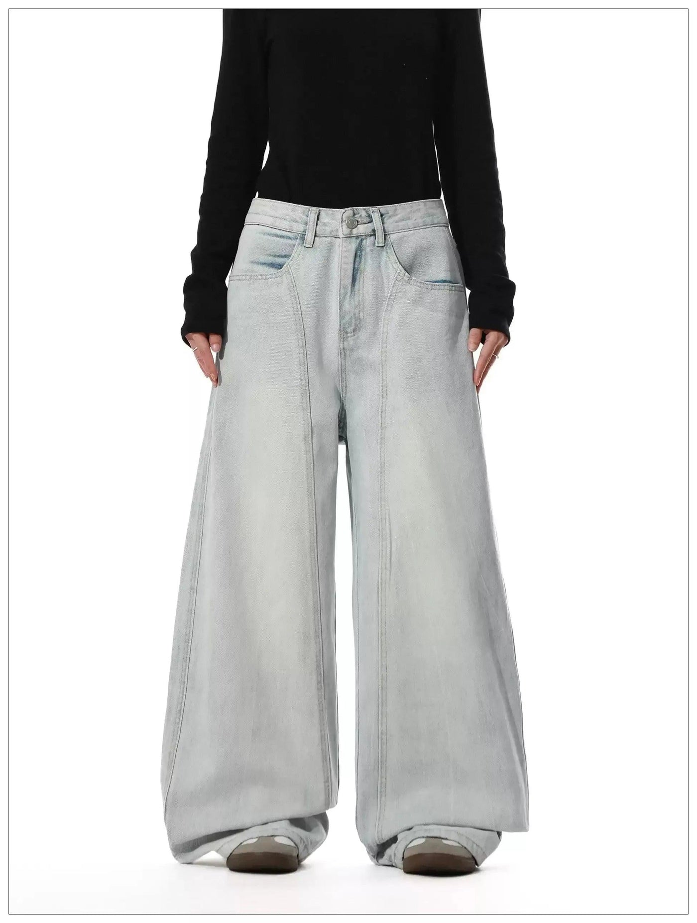 Washed Wide Leg Jeans