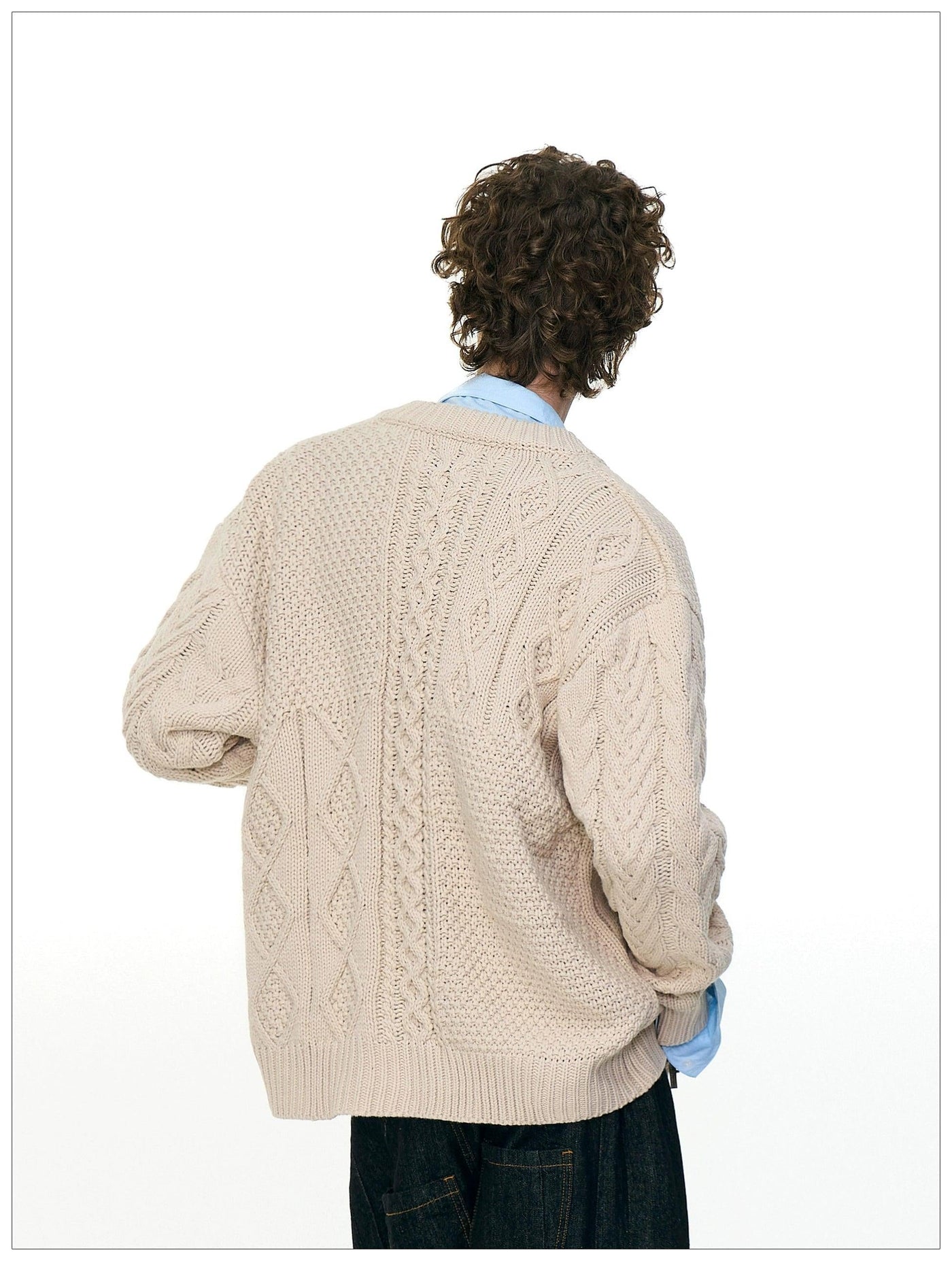 Mix Patterns Buttoned Cardigan