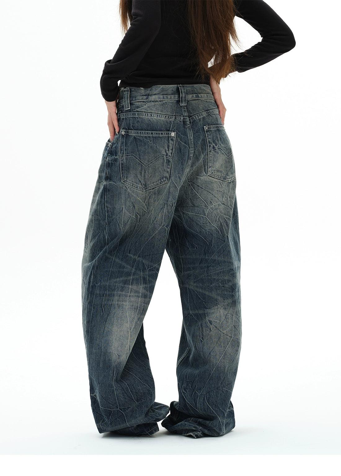 Pocket Detail Lightning Pattern Jeans