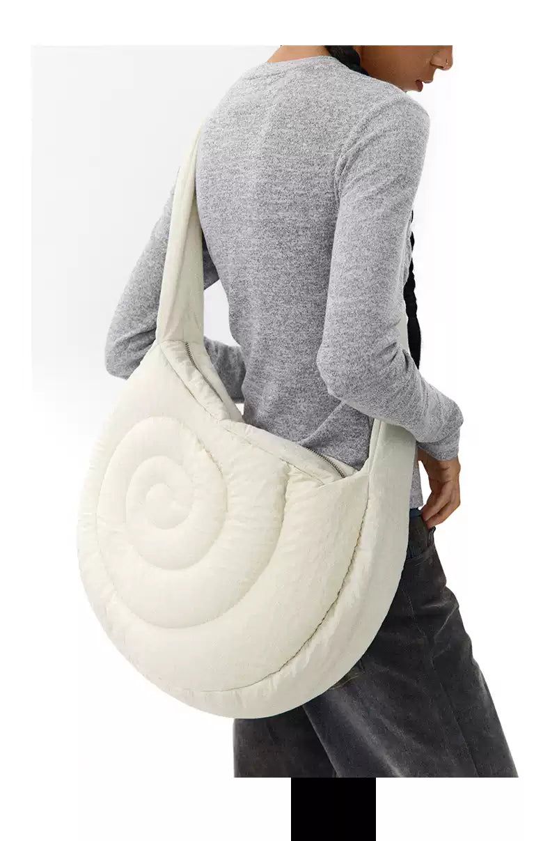 Snail Pattern Puffer Bag