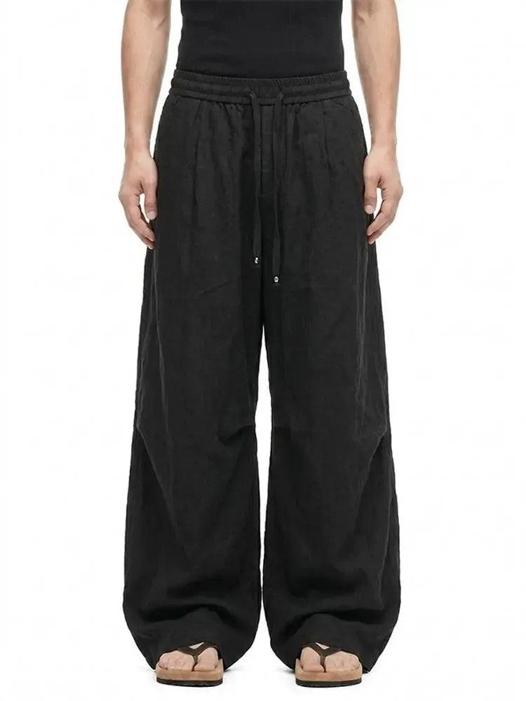 Lyocell Linen Blend Wide Leg Sweatpants