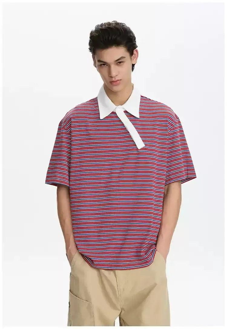 Irregular Button Line Polo