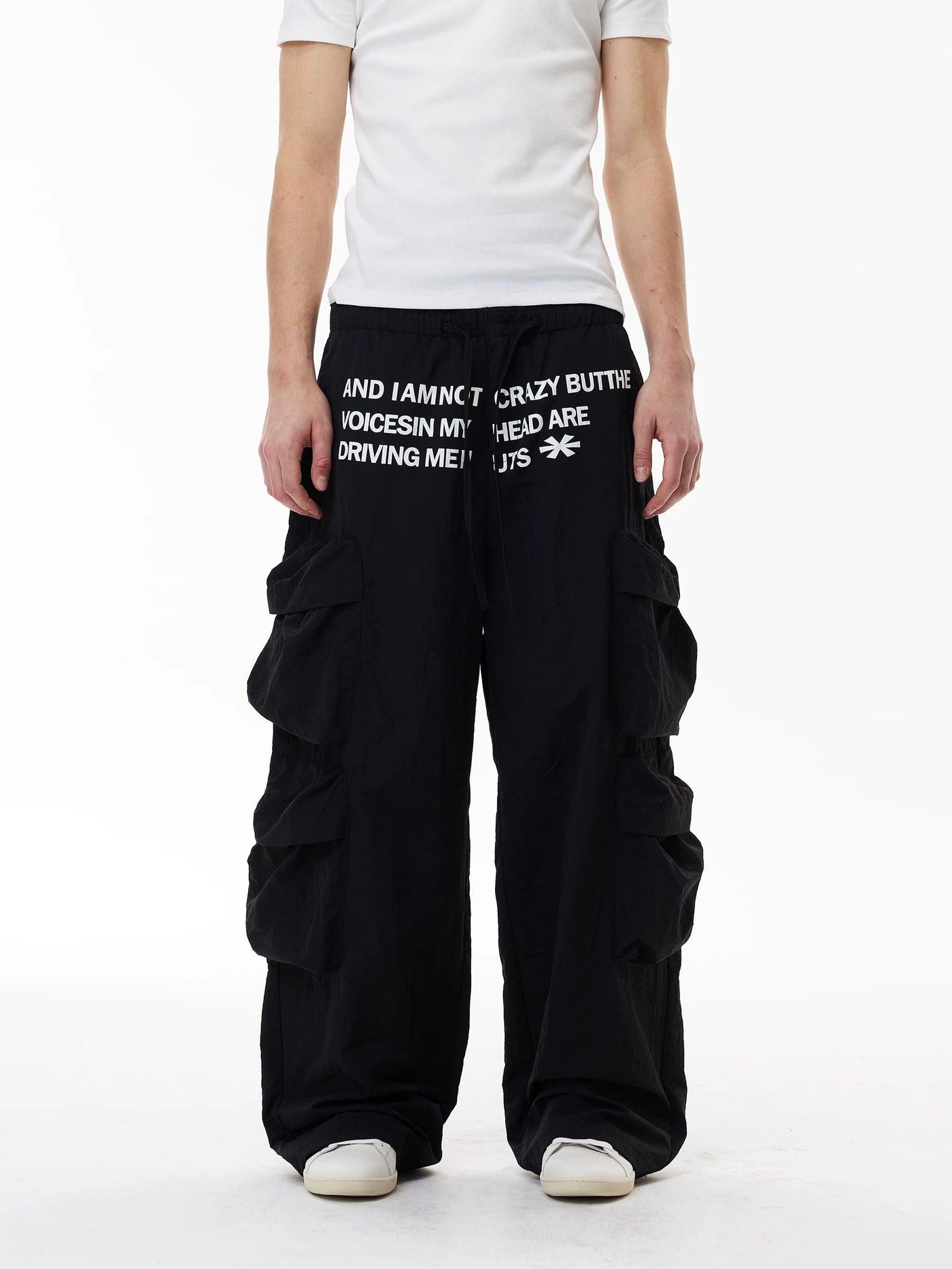 Graphic Multi-Pocket Cargo Pants