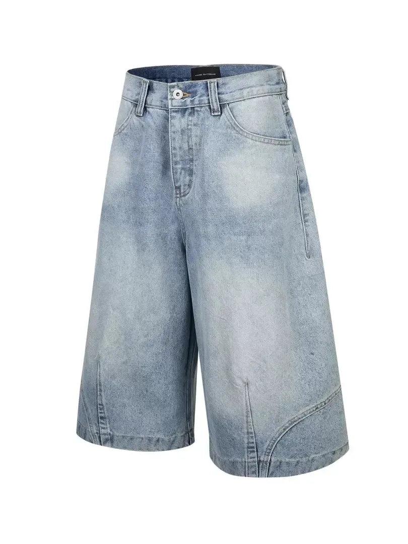 Distressed Deconstructed Denim Shorts