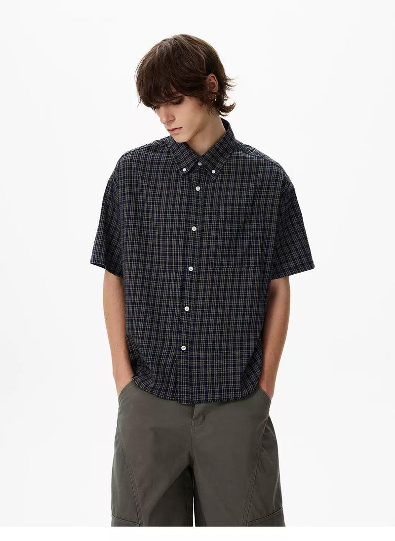Neat Plaid Pattern Shirt
