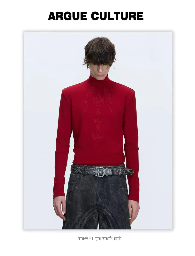 Spike Subtle Stitched Mockneck