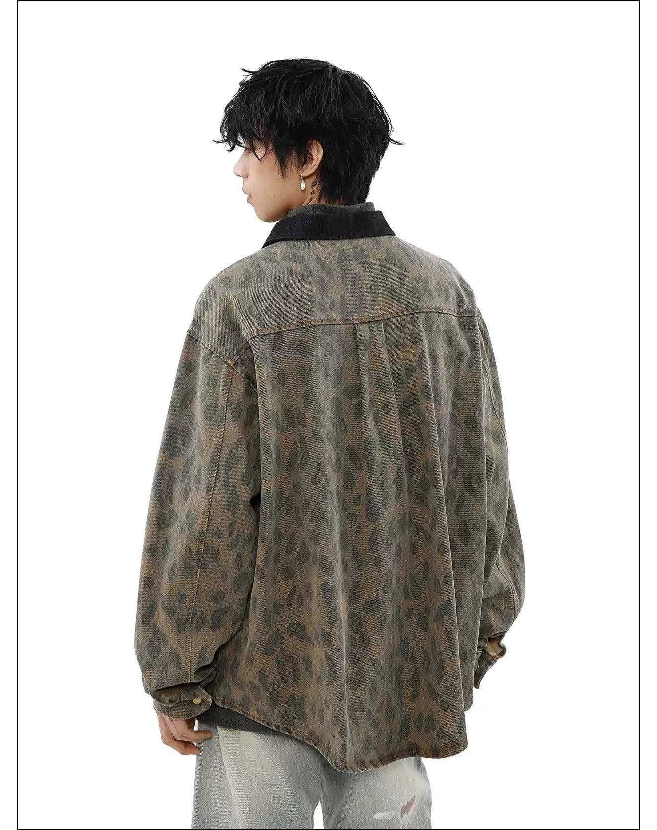 Leopard Camo Denim Shirt