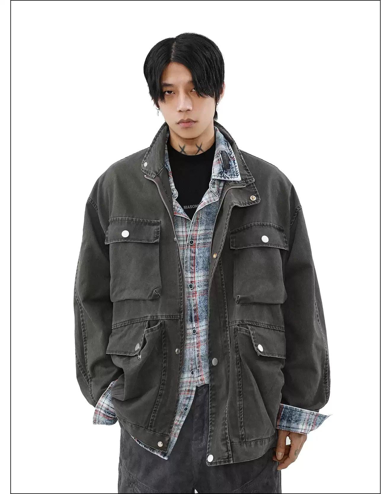 Heavy Washed Four-Pocket Jacket
