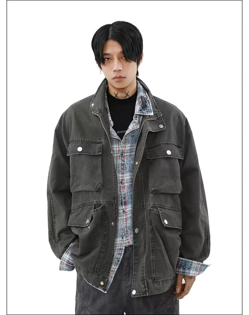 Heavy Washed Four-Pocket Jacket