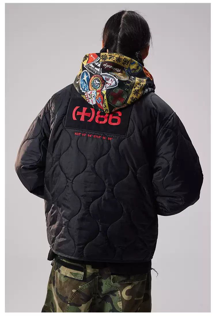 Front Pocket Quilted Puffer Jacket