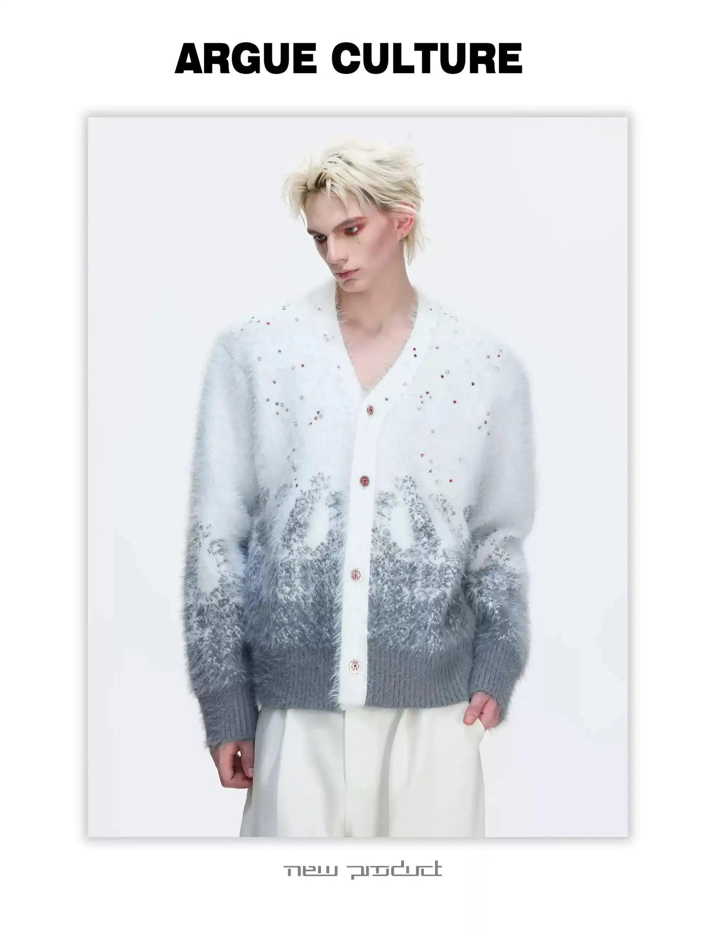 Ombre Style Knit Cardigan