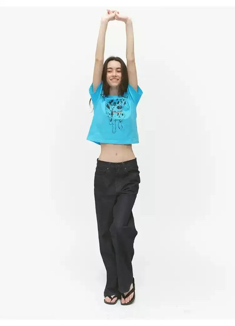 Dalmatian Dog Cropped T-Shirt