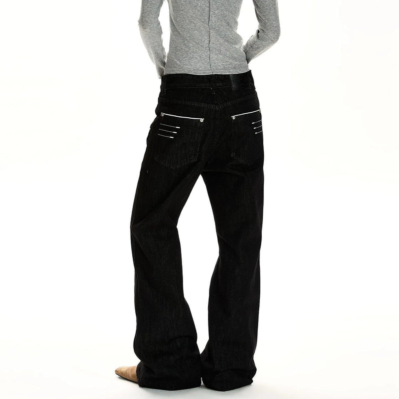 Embroidered Details Flared Jeans