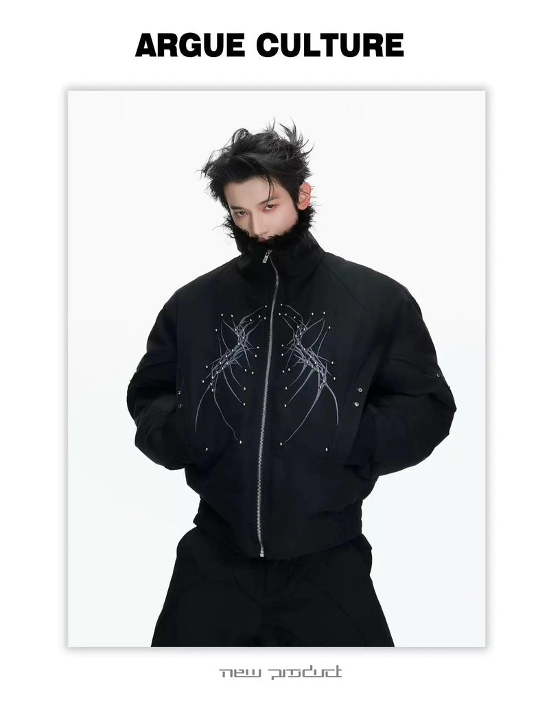 Spike Lines Zipped Jacket