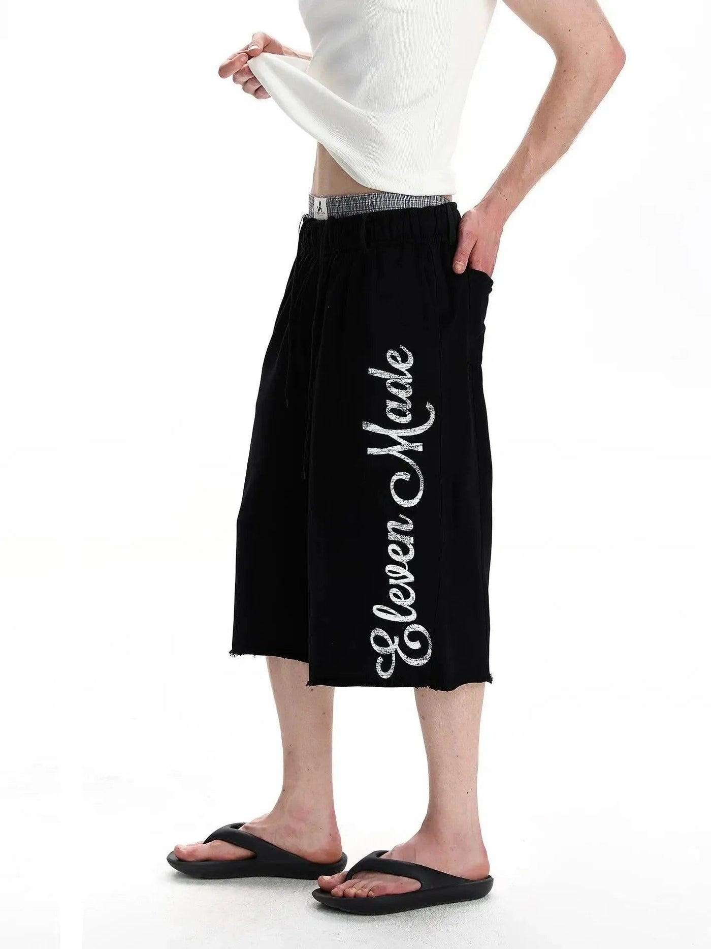 Letter Print Wide Leg Shorts