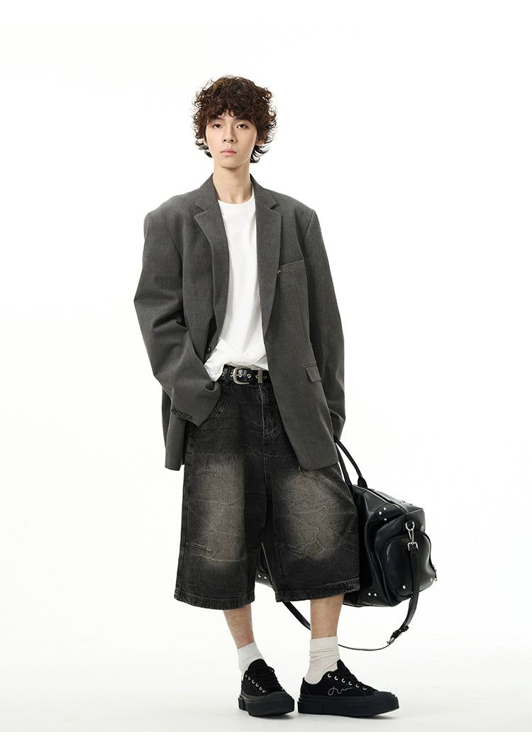 Casual Peak Lapel Blazer