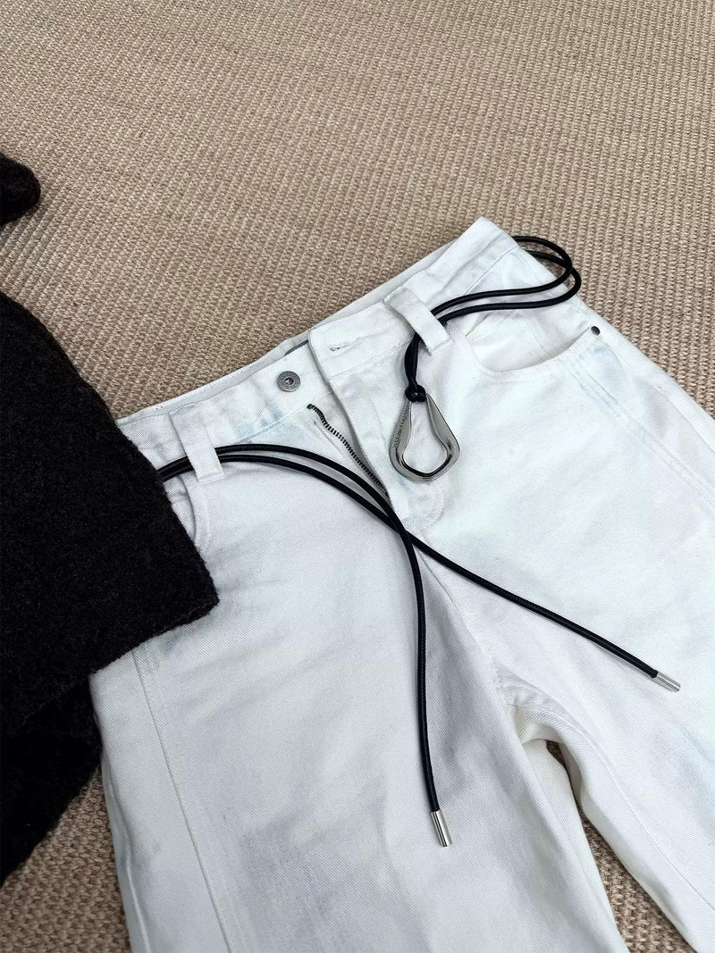 Metal Buckle Decorative PU Cord