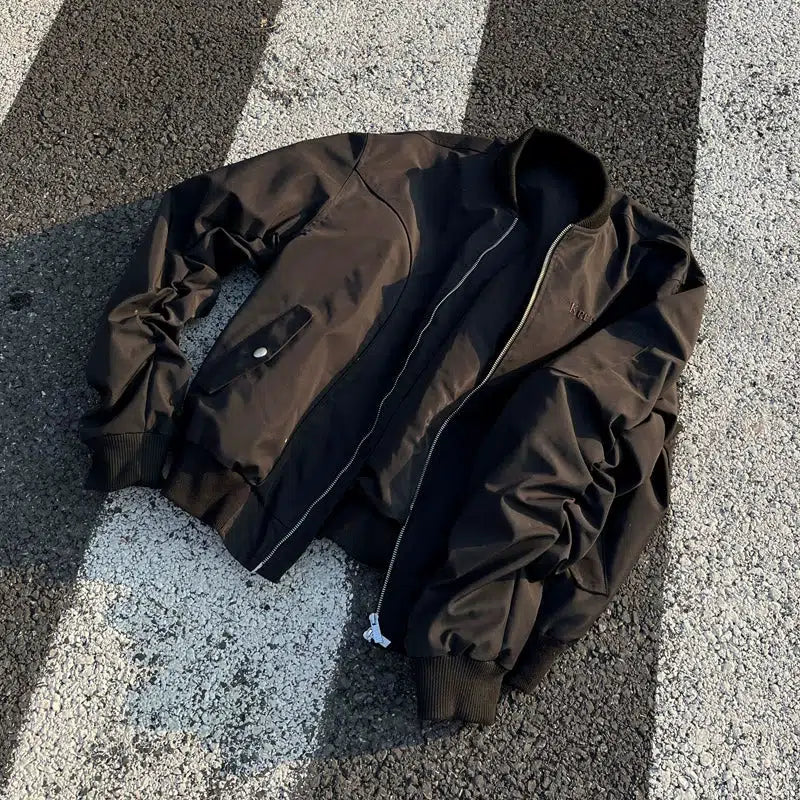 Structured Line Detail Bomber Jacket