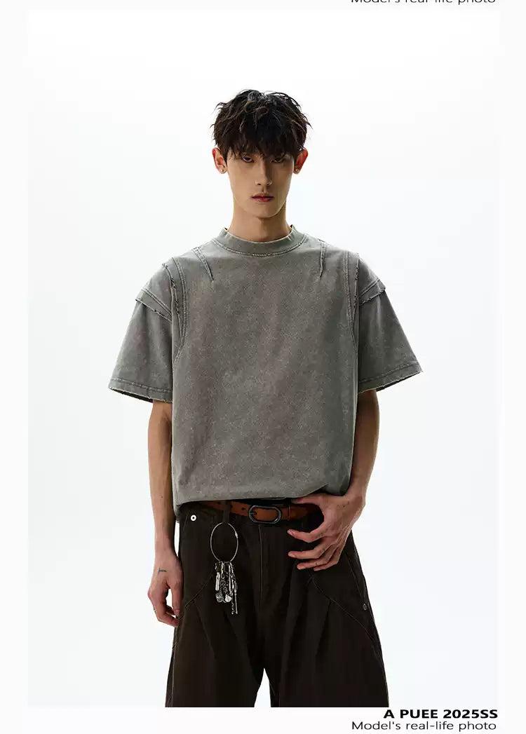 Washed Distressed Cut T-Shirt