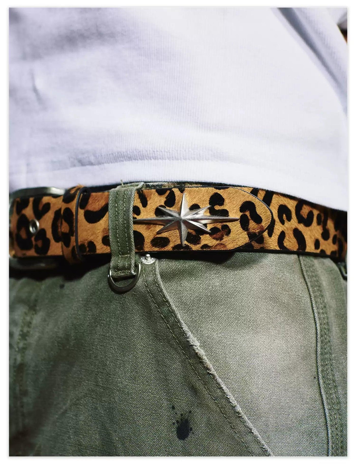Metal Star Buckle Belt