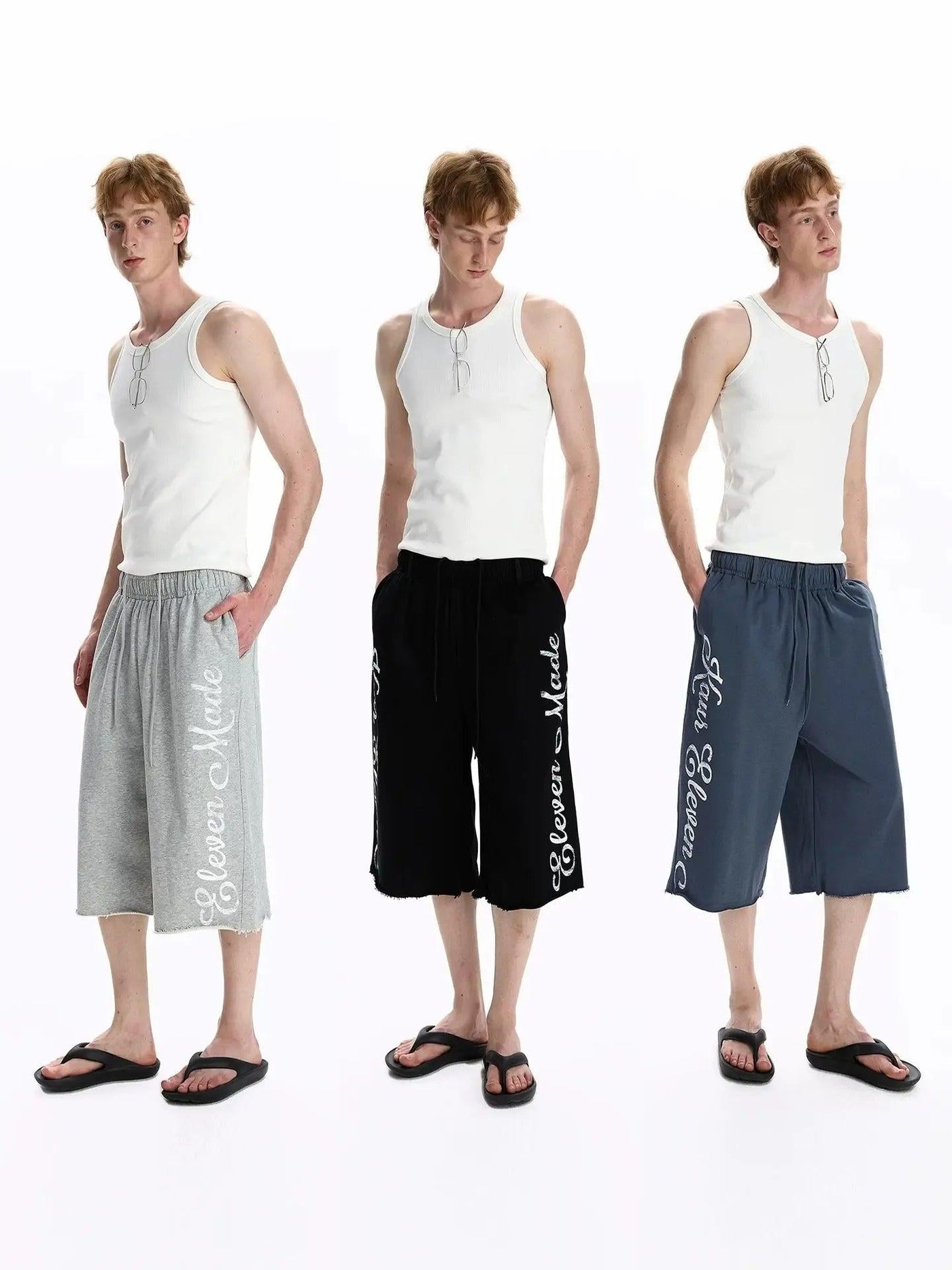 Letter Print Wide Leg Shorts