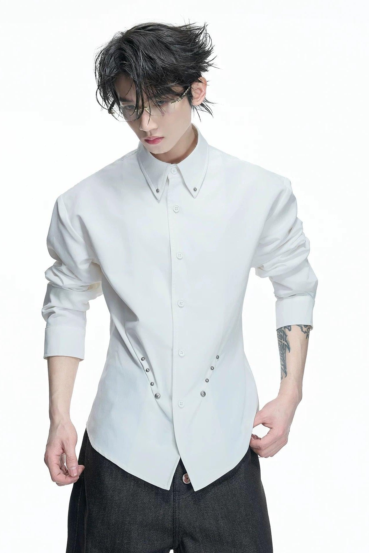 Relaxed Flow Plain Color Shirt
