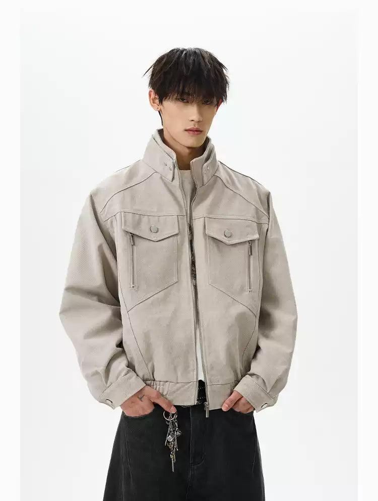 Multi-Detail Plain Color Jacket