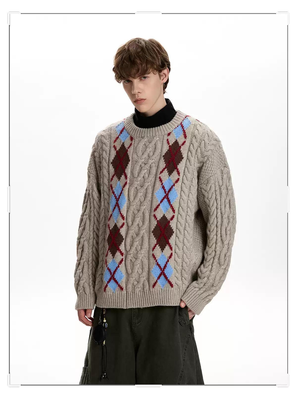 Argyle Patterned Sweater