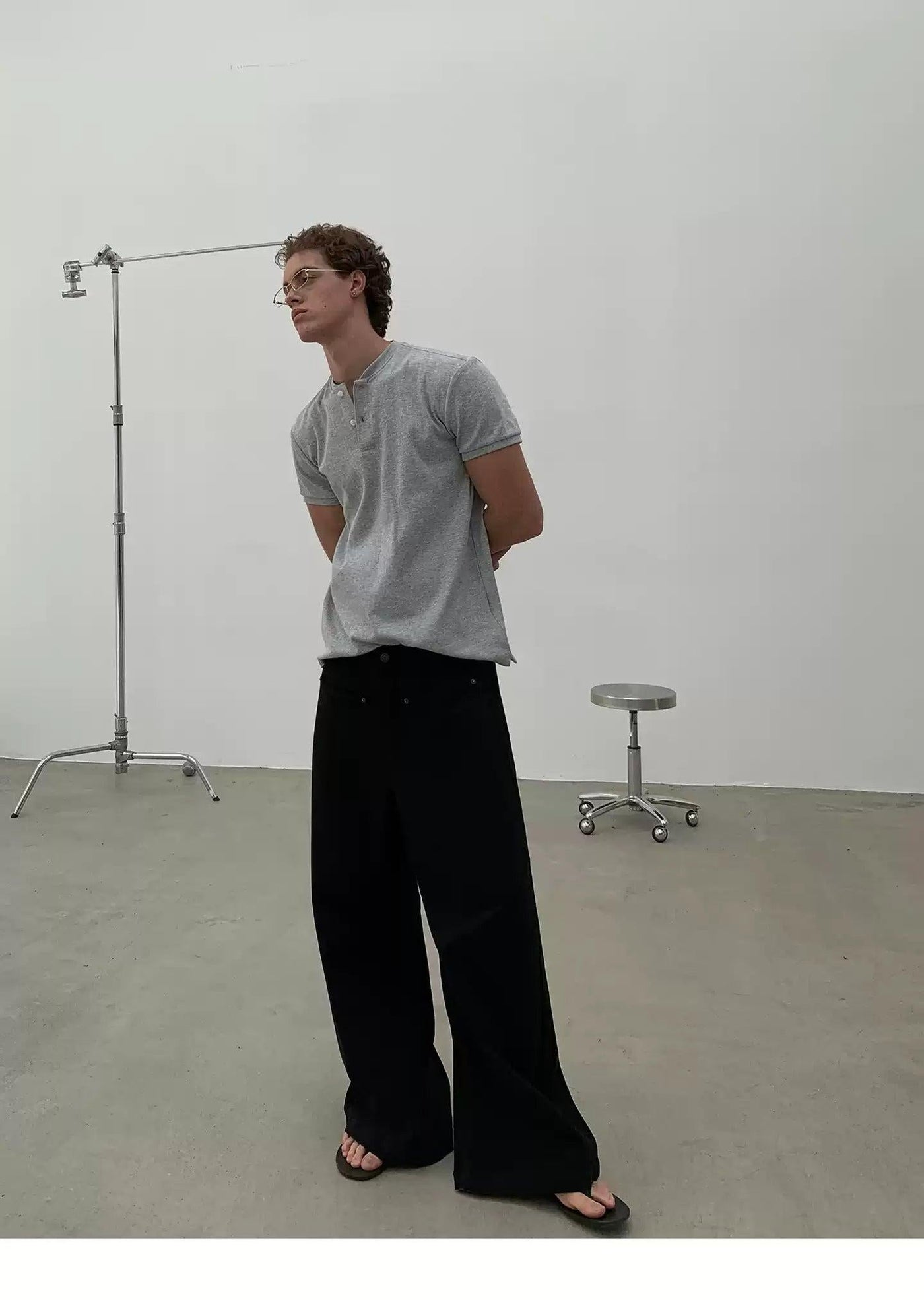 Versatile Pocket Detail Wide Pants