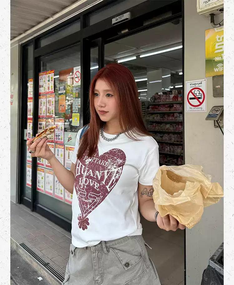 Graphic Print Cropped T-Shirt