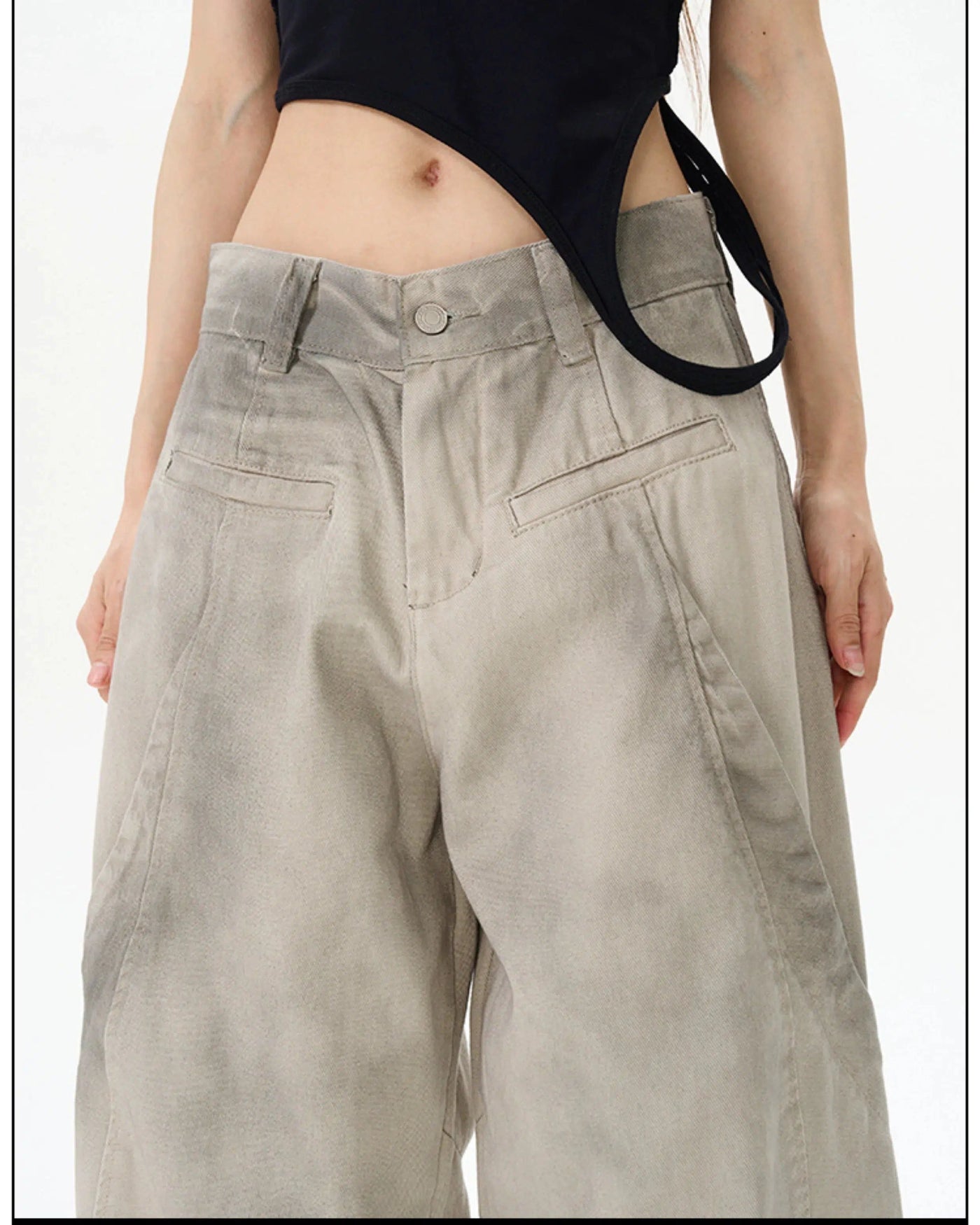 Charcoal Wash Reverse Pocket Jeans