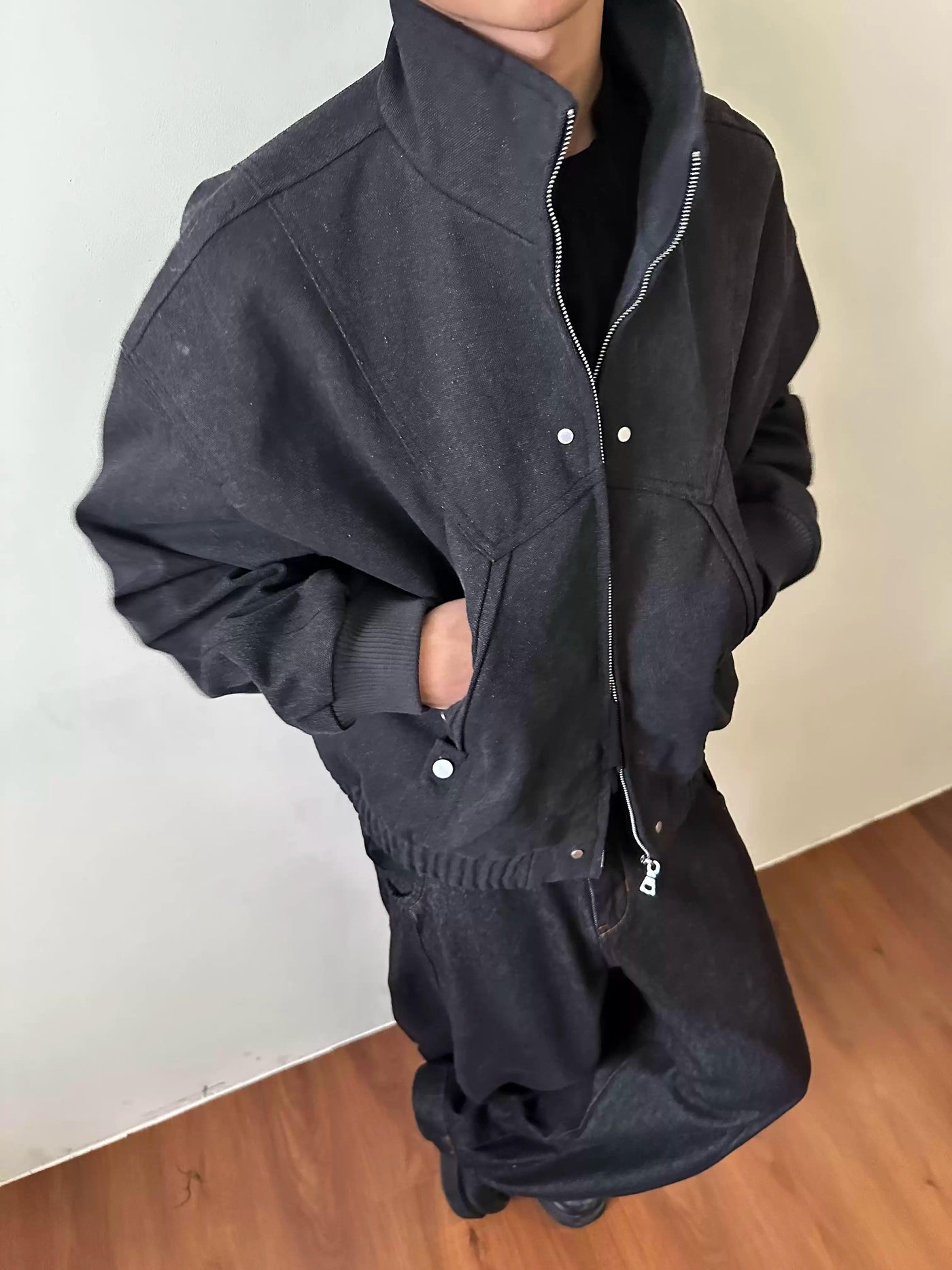 Zippered Up Side Pockets Jacket