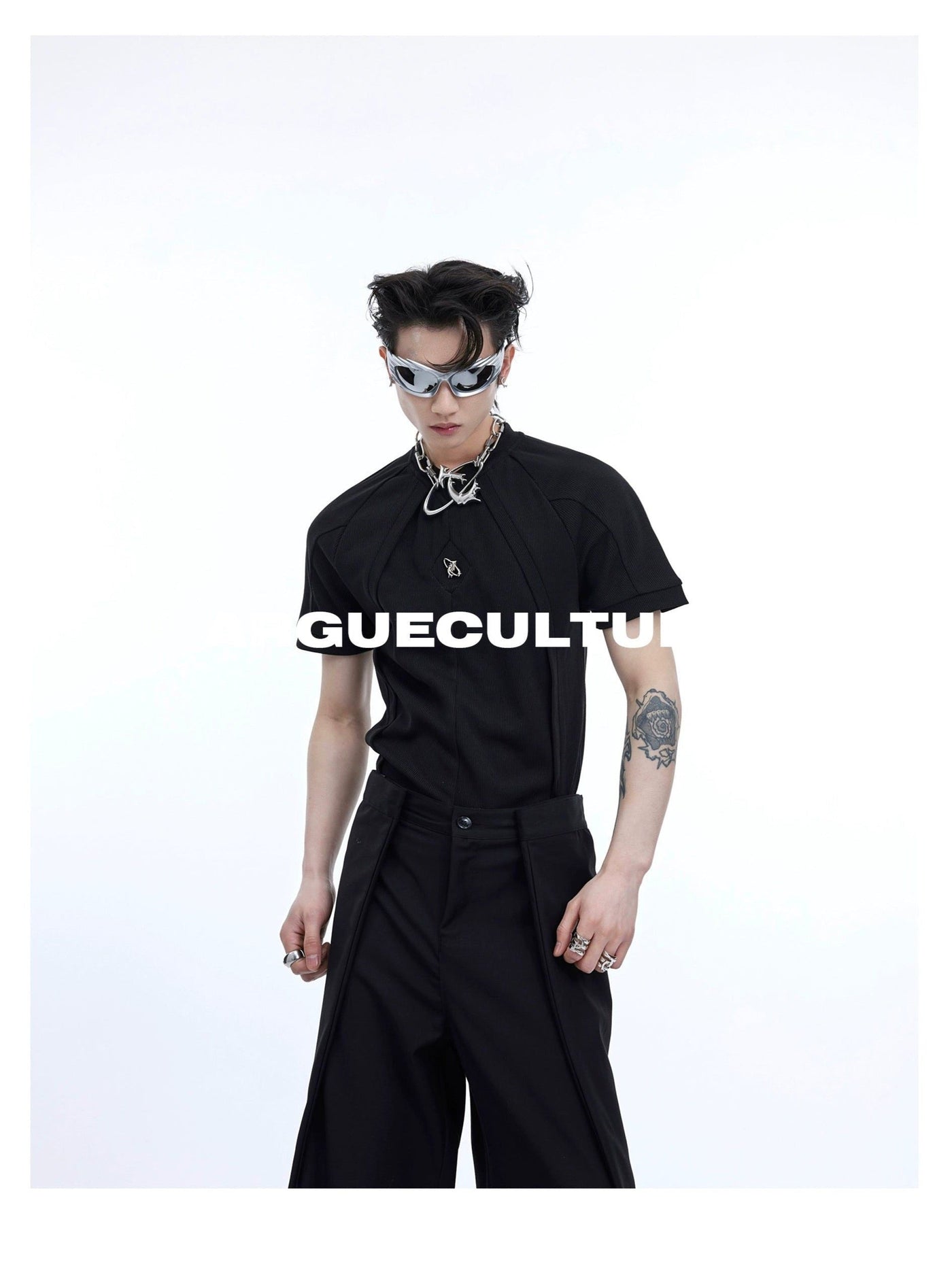 Ribbed and Structured T-Shirt