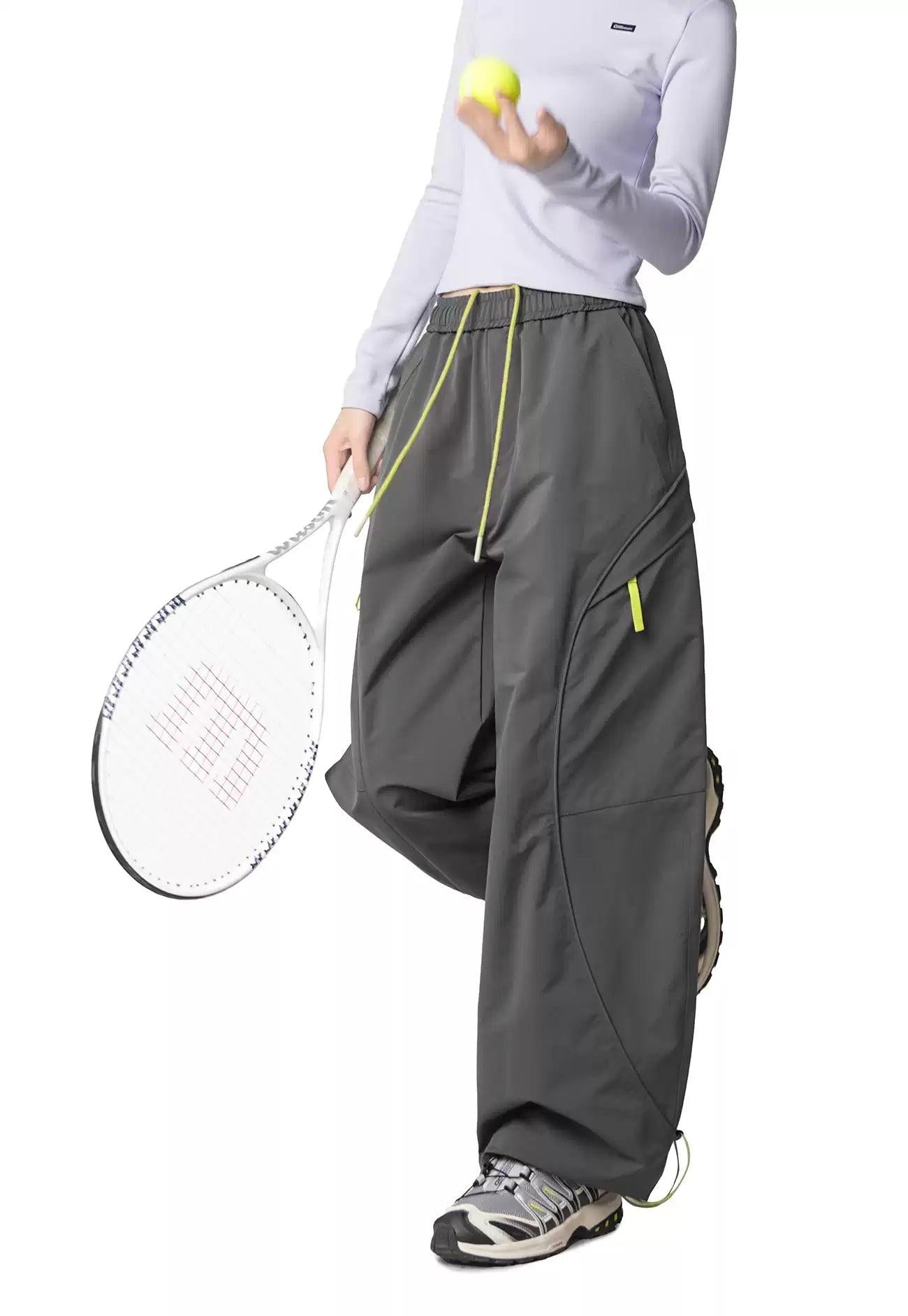 Structured Adjustable Cuff Track Pants