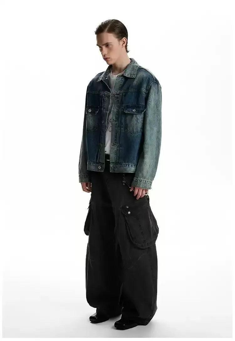 Faded Highlights Boxy Denim Jacket