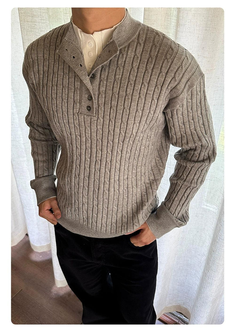 Layered Cable Knit Sweater