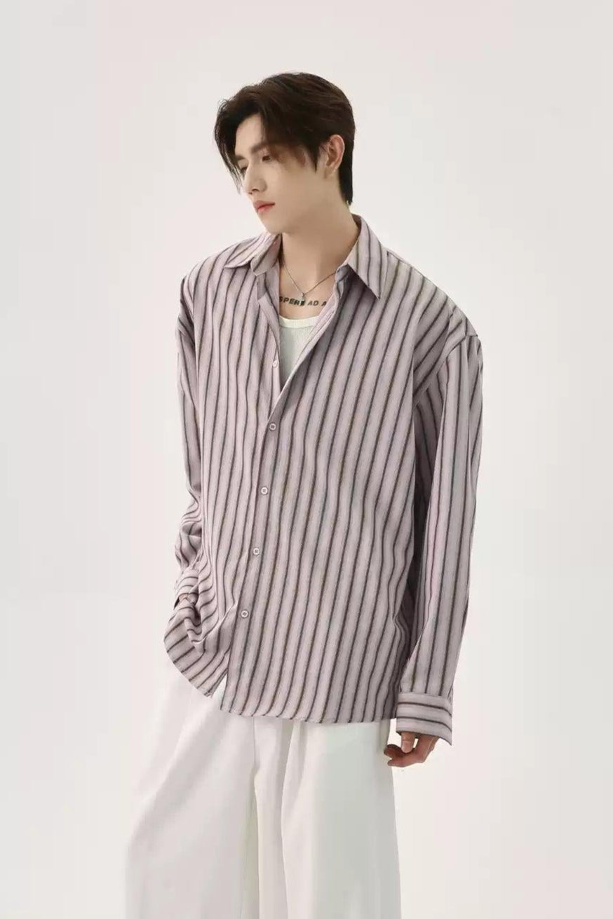 Striped Lines Buttoned Shirt