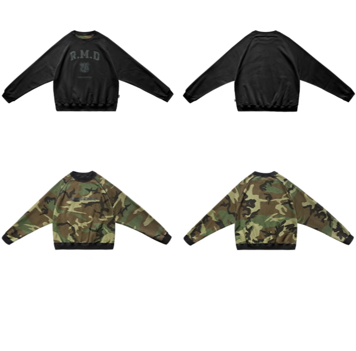 Casual Reversible Camo Crewneck