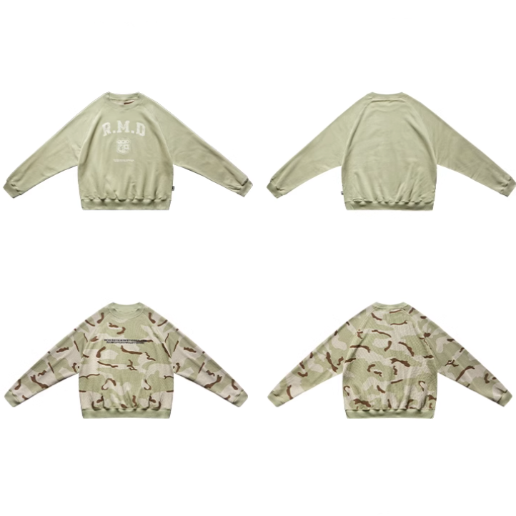 Casual Reversible Camo Crewneck