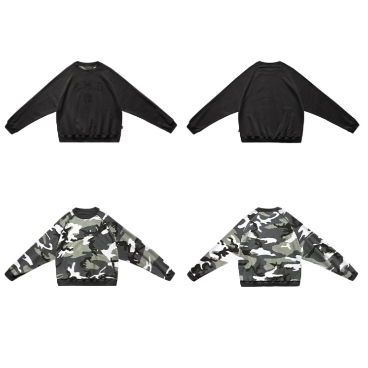 Casual Reversible Camo Crewneck