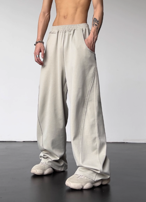 Solid Relaxed Fit High Waisted Sweatpants