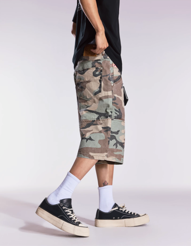 Structured Camo Cargo Shorts