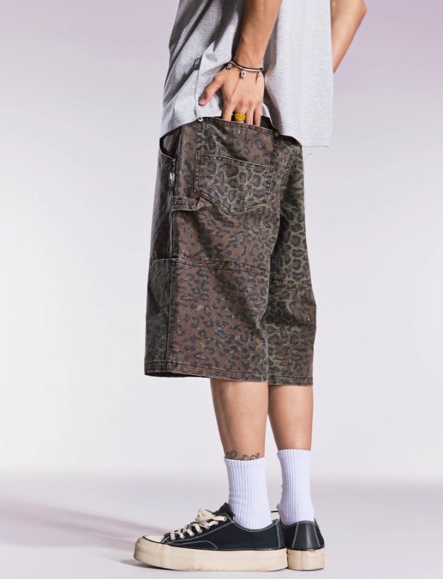 Structured Camo Cargo Shorts