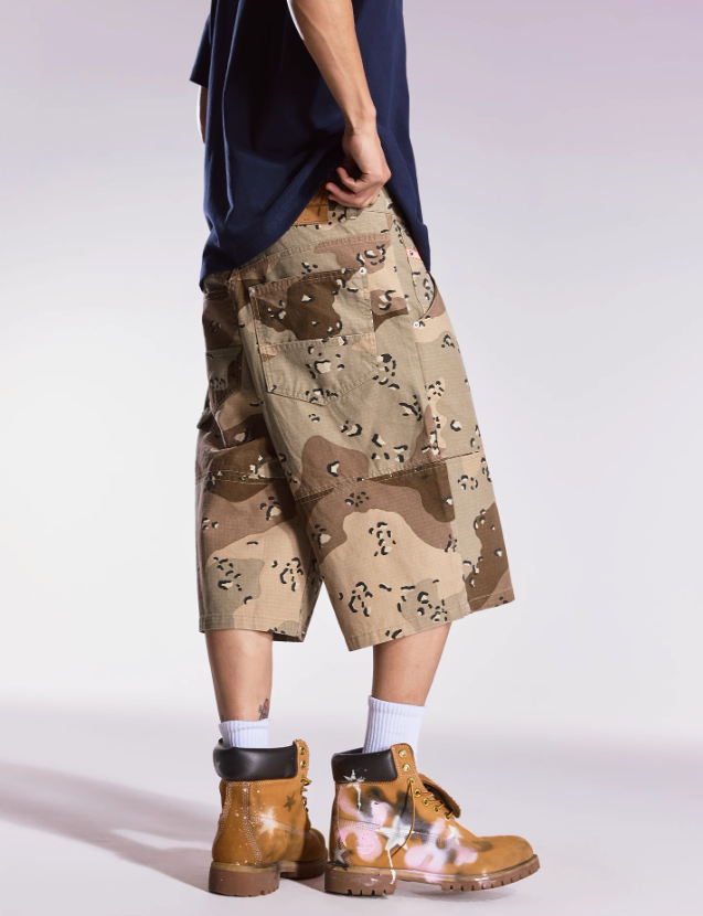 Structured Camo Cargo Shorts
