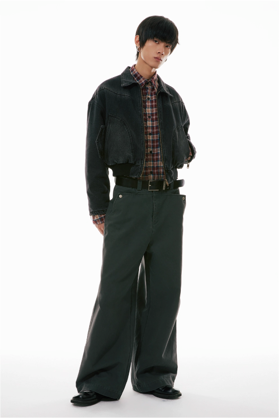 Wide Leg Cut Workwear Jeans
