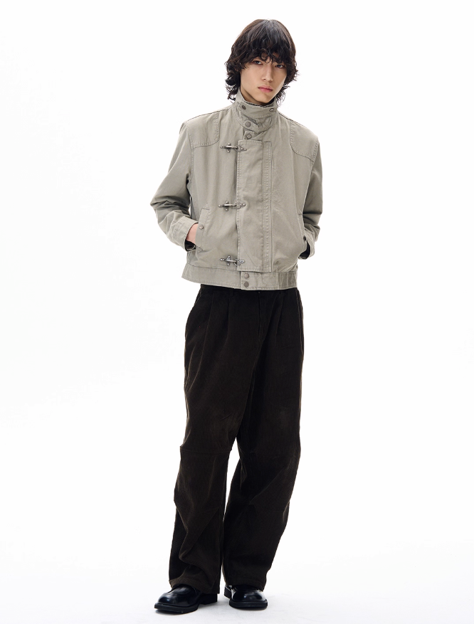 Structured Fireman Clasp Short Jacket