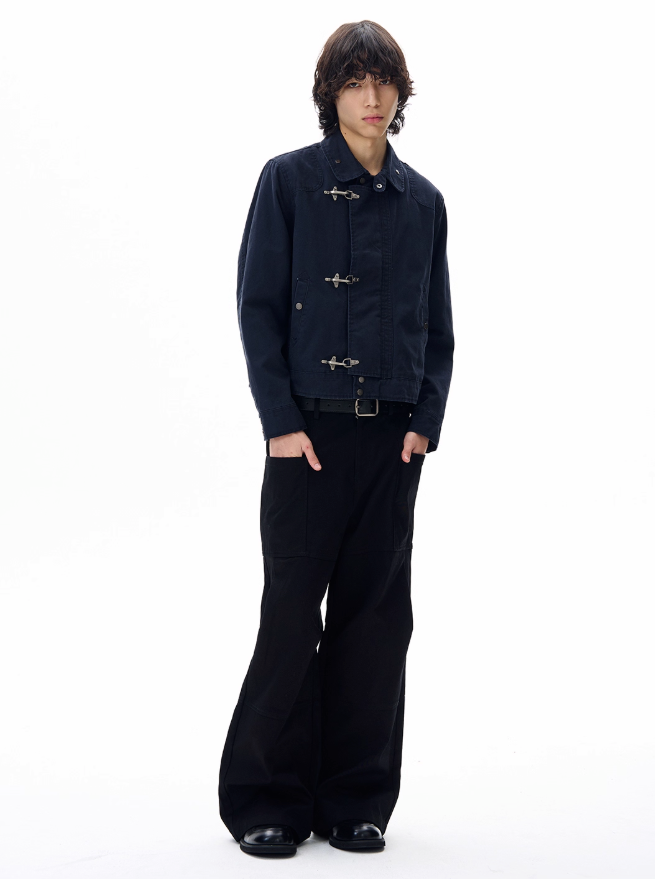 Structured Fireman Clasp Short Jacket