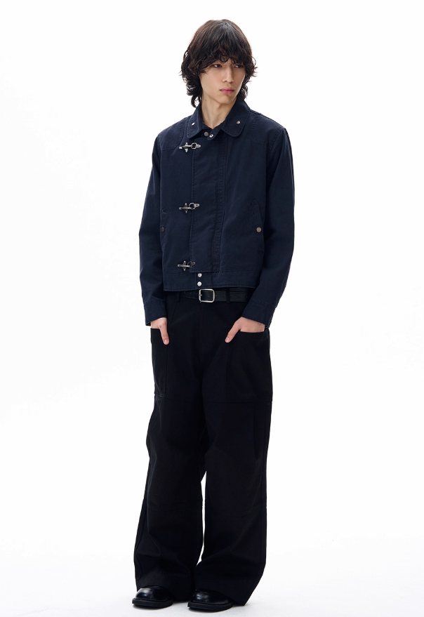 Structured Fireman Clasp Short Jacket