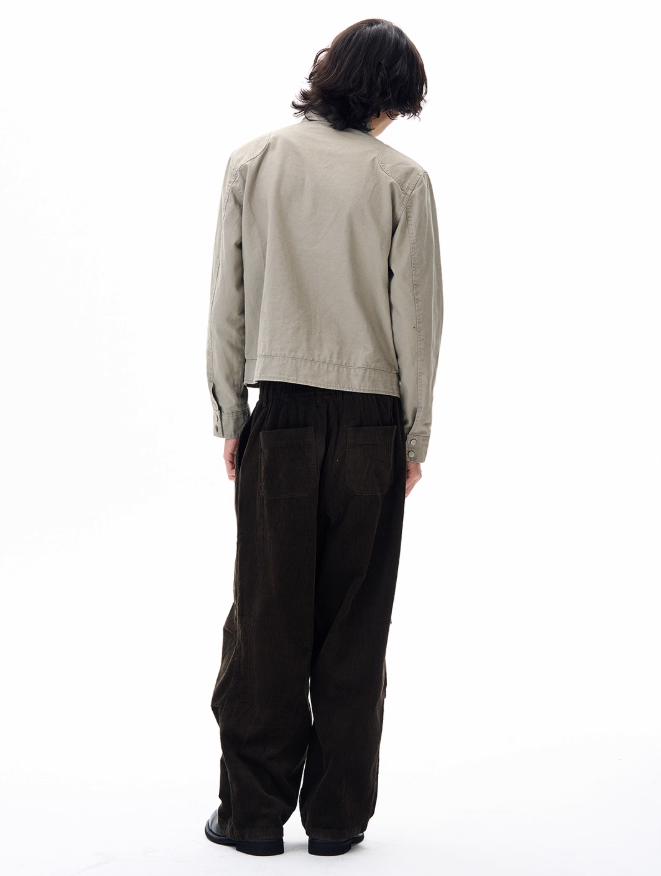 Structured Fireman Clasp Short Jacket